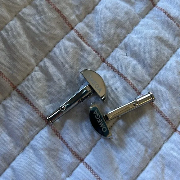 Omega Aqua stainless steel cufflinks - Picture 3 of 3